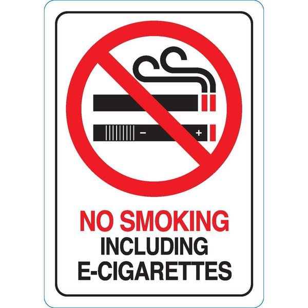 Hy-Ko No Smoking Including E-Cigarettes Sign 5" x 7", 5PK A02019